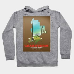 Grand Tenton National park Travel poster Hoodie